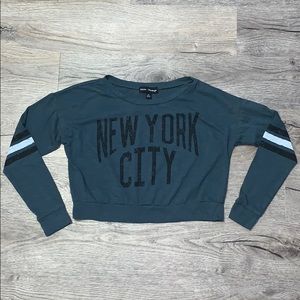 NYC Long Sleeve Crop Top